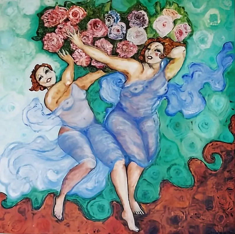 Peinture sur huile "Fleurs" Marie Subirana