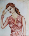 Peinture sur huile "Red" Marie Subirana