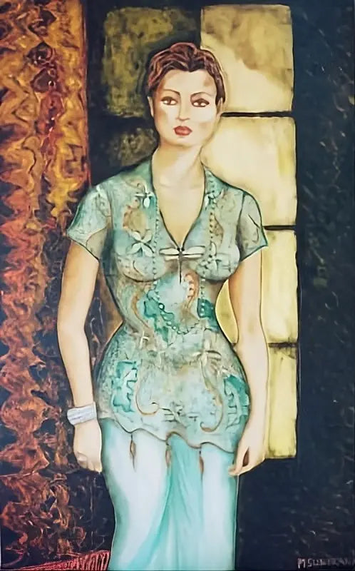 Peinture sur huile "Green" Marie Subirana